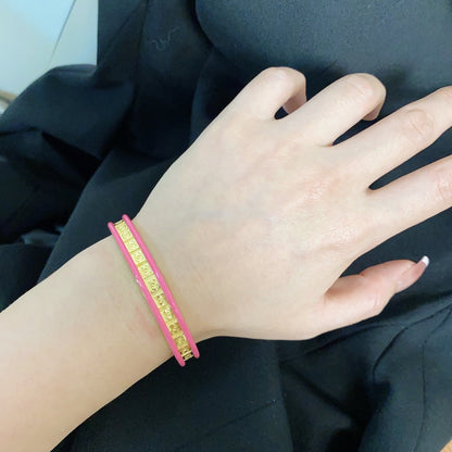 18K CC Pink Open Cuff Bracelet