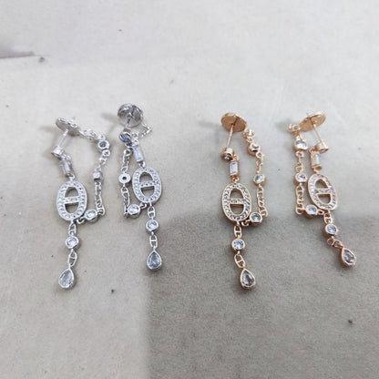 18K Her Chaine D'ancre Chaos Diamond Earrings