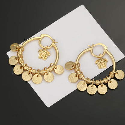 18K Vers Circle Earrings