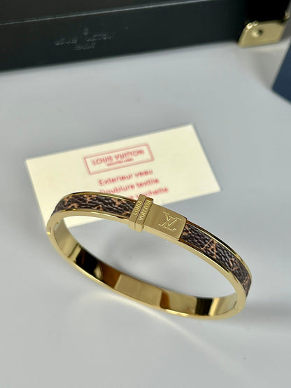18K Louis Leather Bracelet