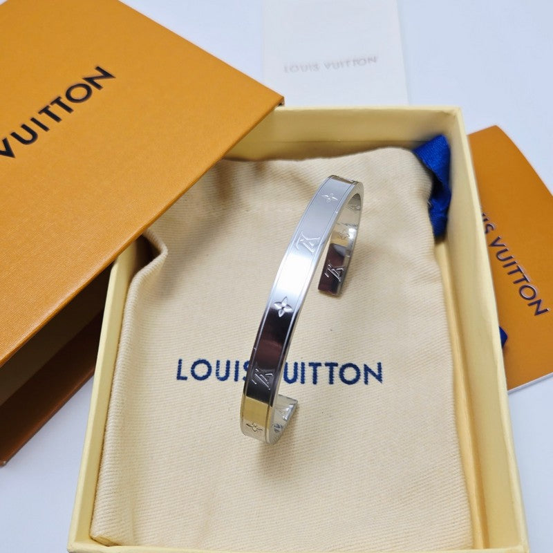 18K Louis Monogram White Gold Bracelet