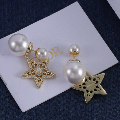 18K CD Tribales Star Diamond Earrings