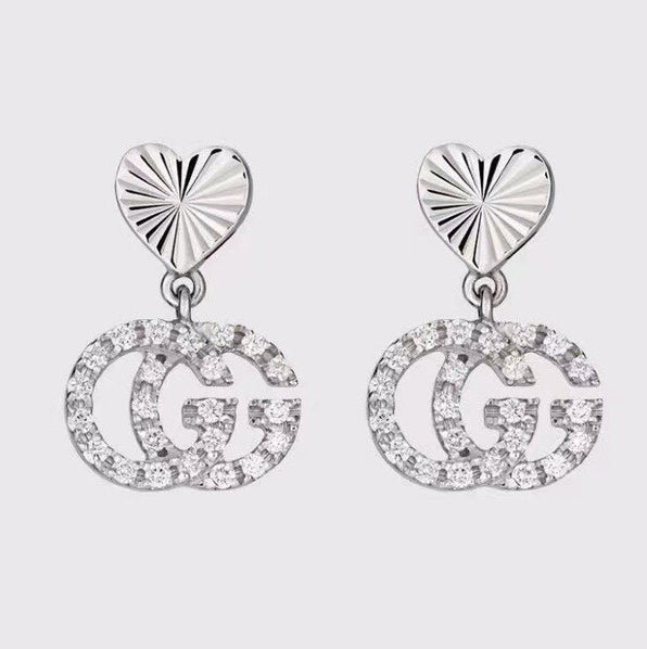 18K Double G Running Earrings