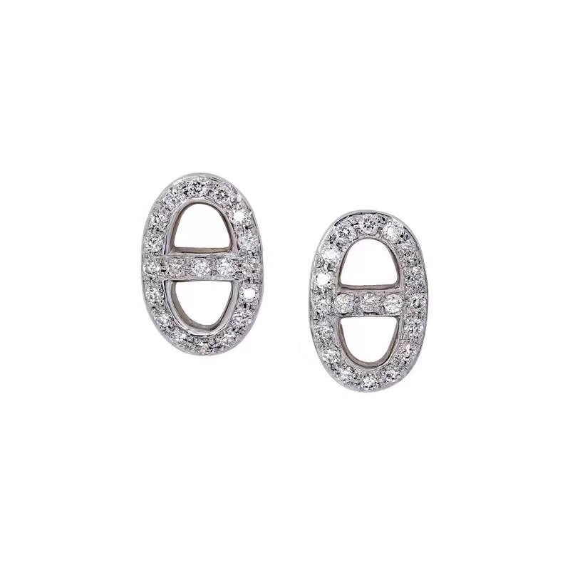18K Farandole Diamond H Earrings