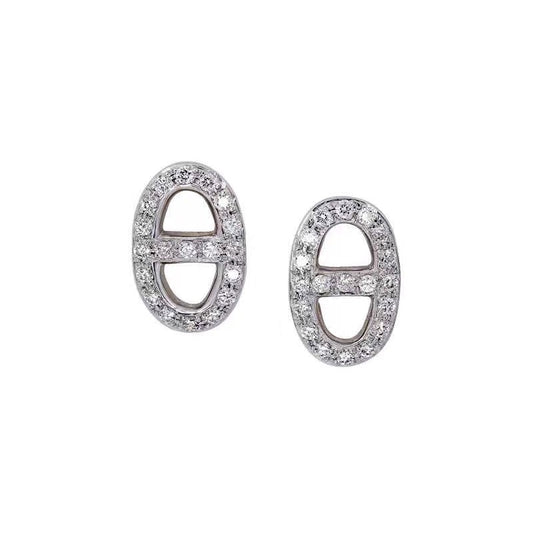18K Farandole Diamond H Earrings