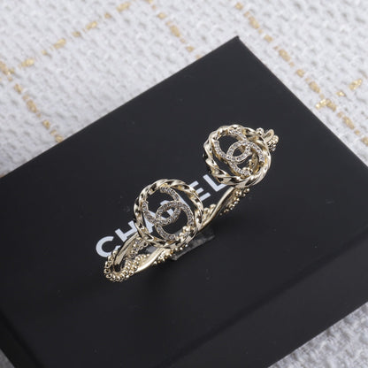 18K Double CC Open Bracelet