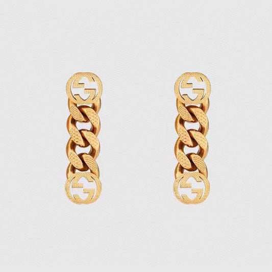 18K Double G Chain Earrings