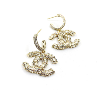 18K CC Crystals Earrings