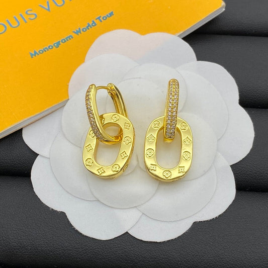 18K Louis Circle Earrings