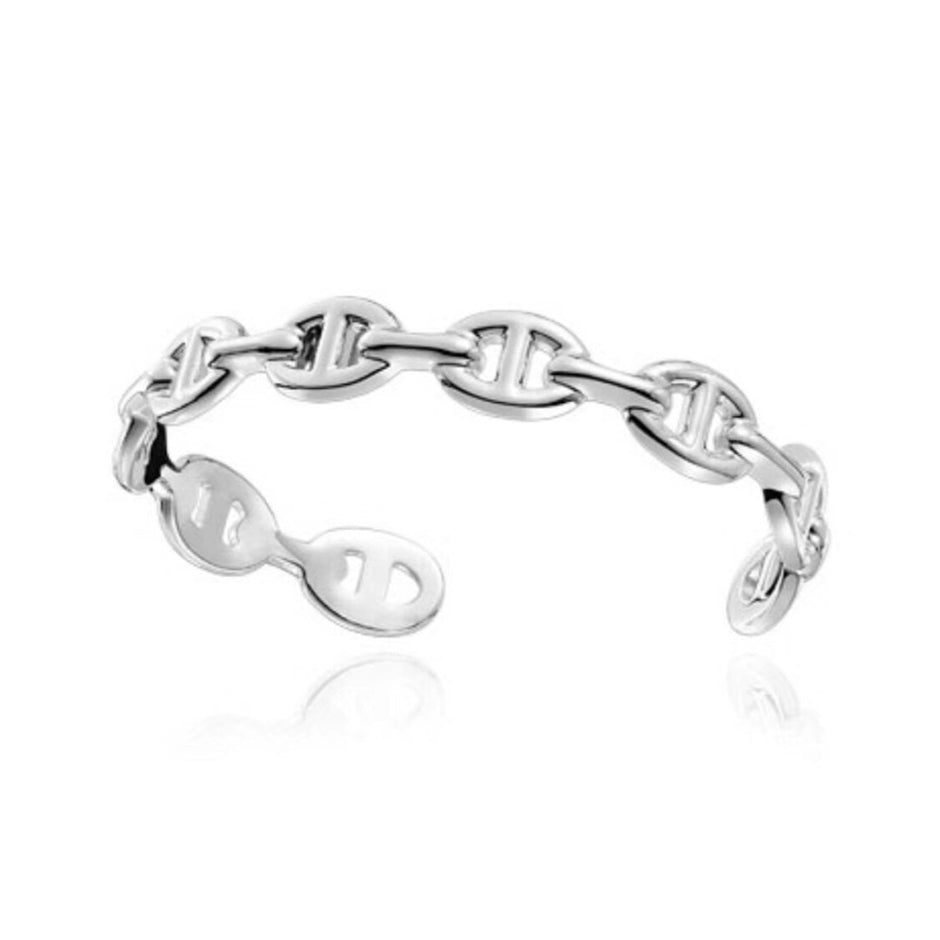 18K Chaine Open Cuff H Bracelet