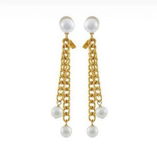 18K CE Coeur Long Earrings