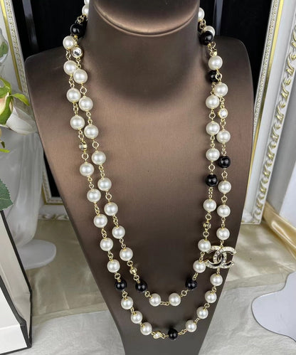 18K CC 23S Long Pearls Necklace
