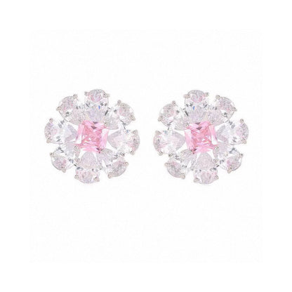 18K BV Pink Crystals Earrings