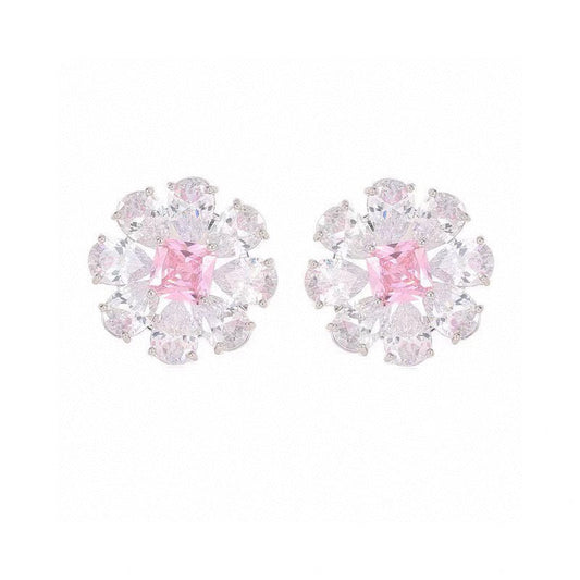 18K BV Pink Crystals Earrings