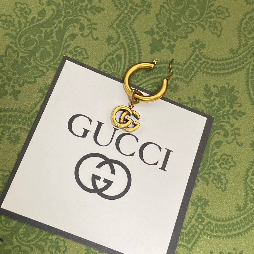 18K Double G Hollow Earrings