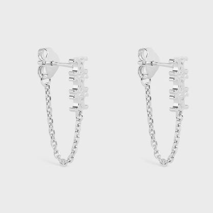 18K Triomphe Chain Earrings