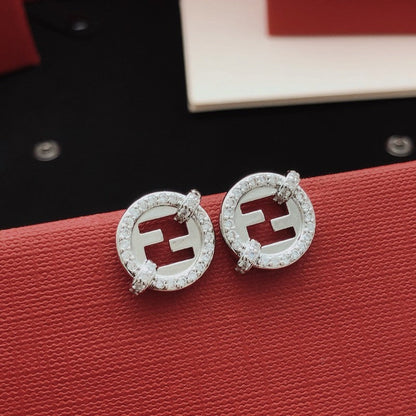 18K F Diamond Gold Earrings