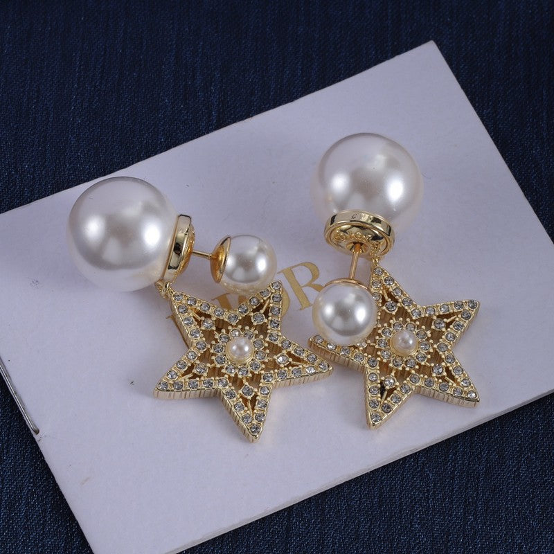 18K CD Tribales Star Diamond Earrings
