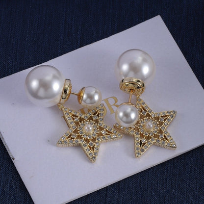 18K CD Tribales Star Diamond Earrings