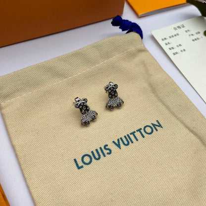 18K Louis Bear Earrings