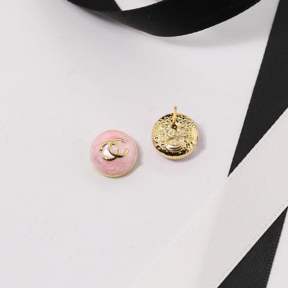 18K CC Purple & Pink Gold Earrings