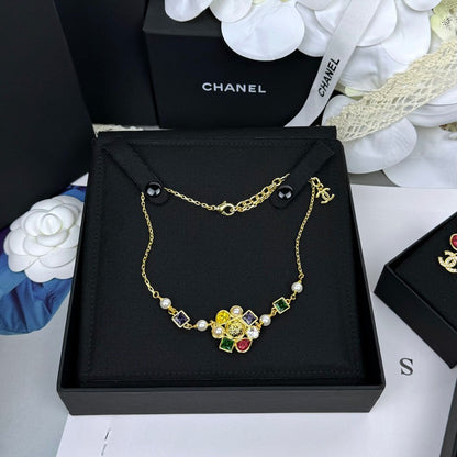 18K CC 26C Color Crystal Choker Necklace