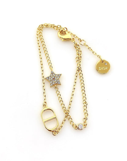 18K CD Star Diamond Bracelet