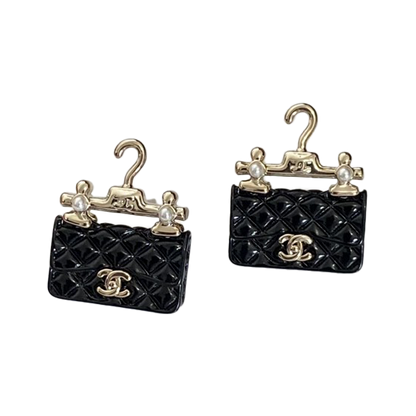 18K CC Classic Bag Pendant Earrings