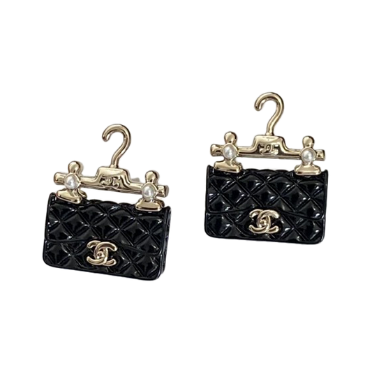 18K CC Classic Bag Pendant Earrings