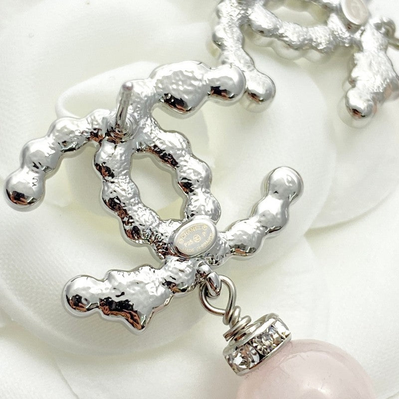 18K CC 25P Pink Pearl Gold Earrings