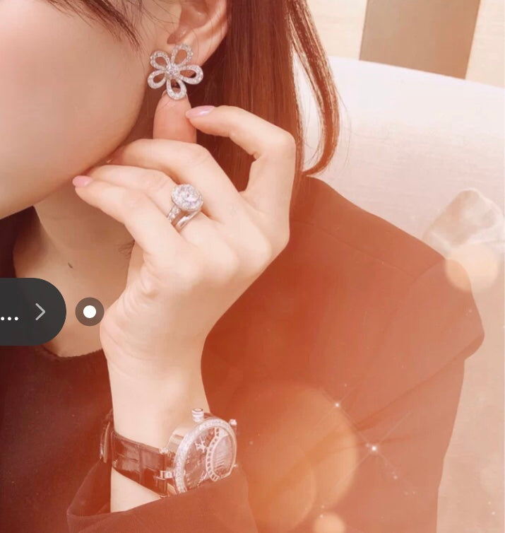 18K Flowerlace Earrings