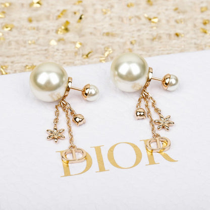 18K CD Tribales Tassel Diamond Earrings