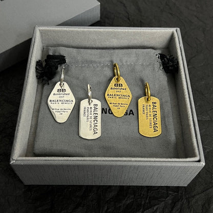 18K BB Plate Earrings