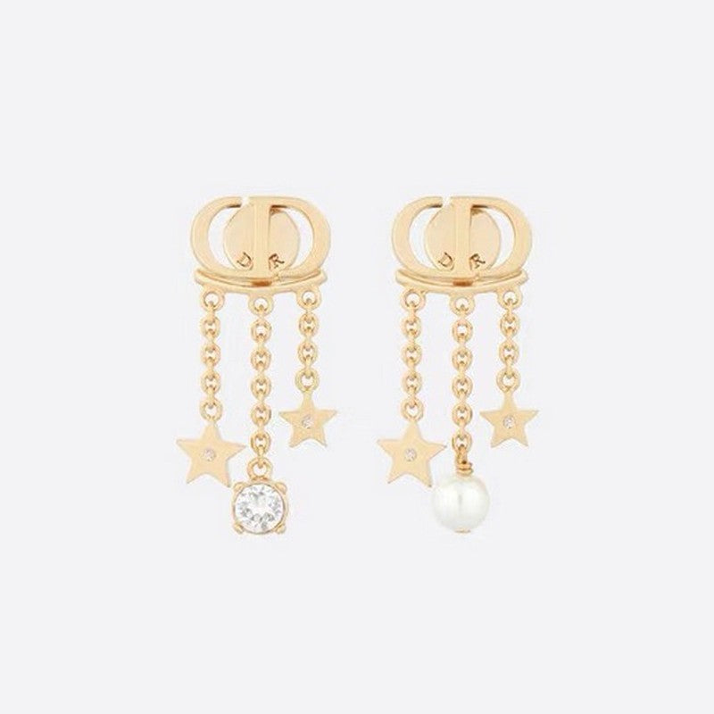 18K CD Tribales Star Pearl Earrings