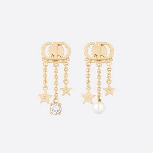 18K CD Tribales Star Pearl Earrings