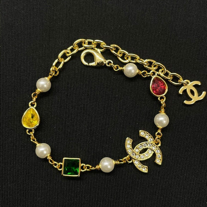 18K CC Color Ceystal & Diamond Bracelet
