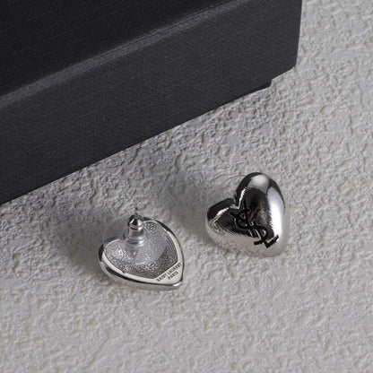 18K Saint Heart Gold Earrings