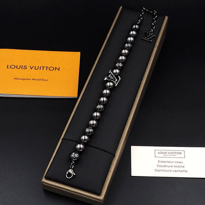 18K Louis Monogram Pearls Bracelet
