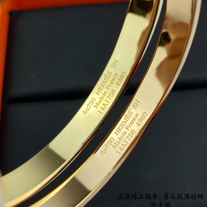 18K Collier De Chien Diamond H Bracelet