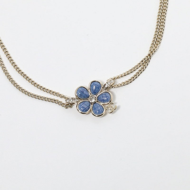 18K CC Blue Camellia Diamond Choker Necklace