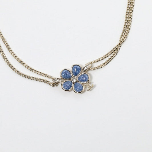 18K CC Blue Camellia Diamond Choker Necklace