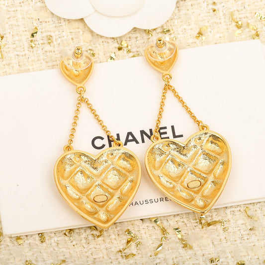 18K CC Coco Crush Heart Pendant Earrings