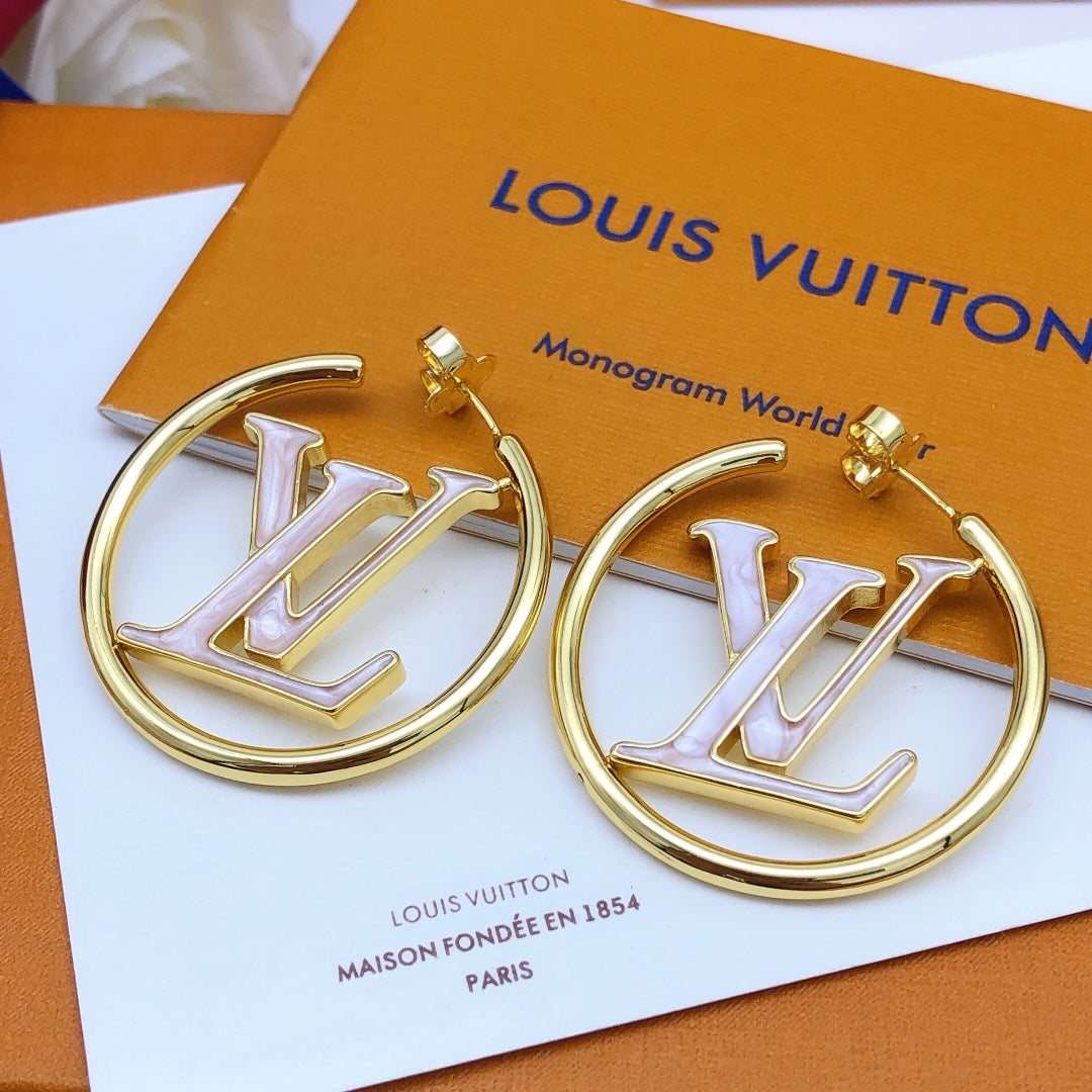 18K Louis Louise Hoop Pearls Earrings