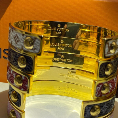 18K Louis Nanogram Color Cuff Bracelet