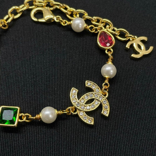 18K CC Color Ceystal & Diamond Bracelet