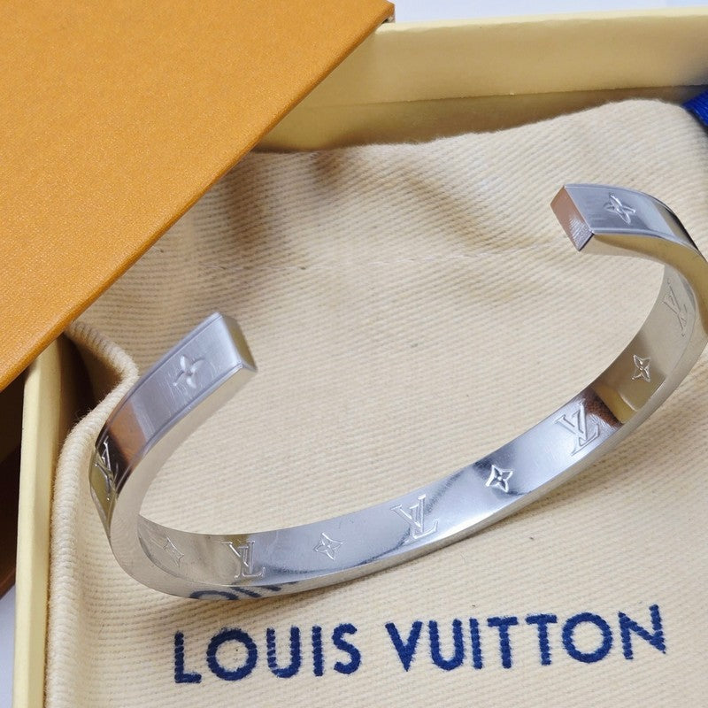 18K Louis Monogram White Gold Bracelet