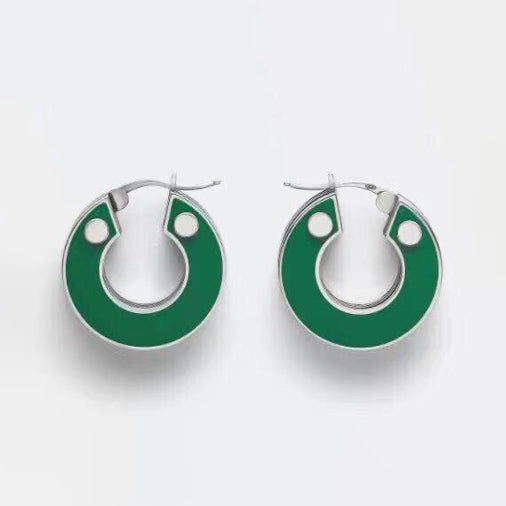 18K BV Green Earrings