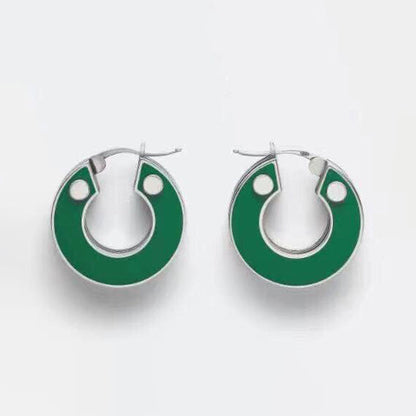 18K BV Green Earrings