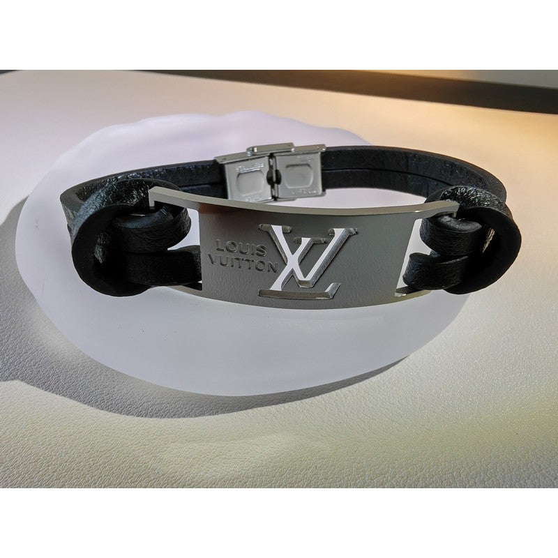 18K Louis Leather Bracelet
