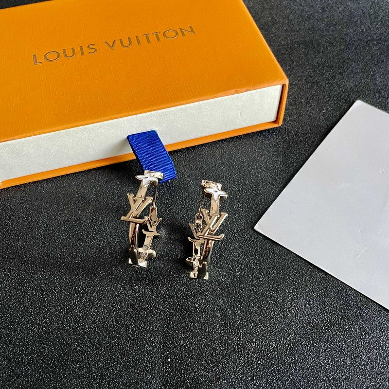 18K Louis Blossom Black & White Earrings